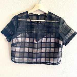 do & be Black with Nude Lining Crop Top